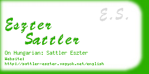 eszter sattler business card